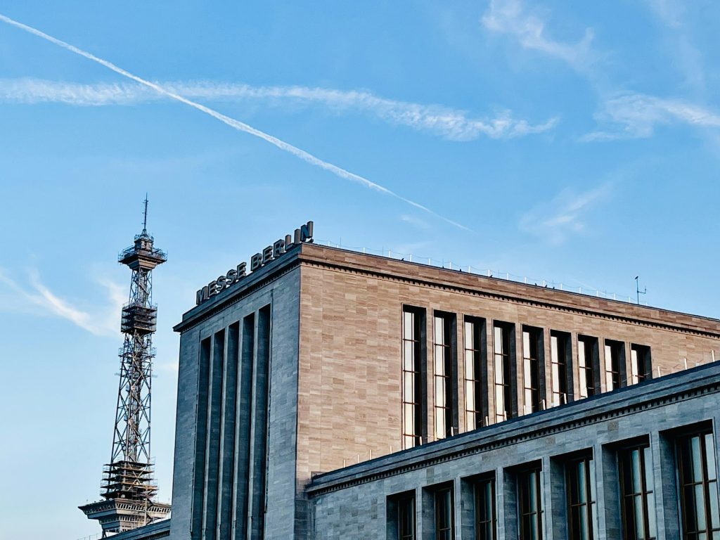 The Messe Berlin exhibition hall and the Berlin Radio Tower, home of the IFA trade show
