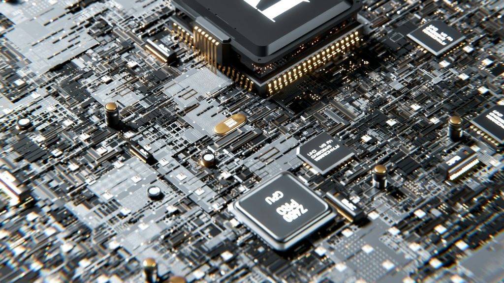 Computer chip labelled AI on a circuit board