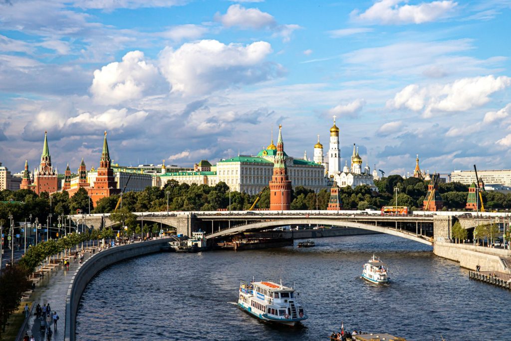 The Moscow Kremlin above the Moskva River